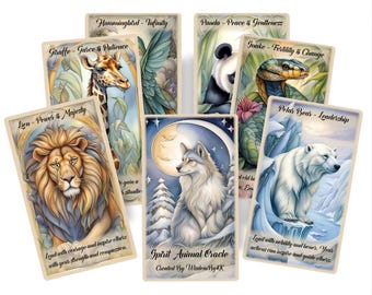 Carte dell'Oracolo degli Animali Spirituali: Mazzo di carte per la predizione del futuro fatto a mano