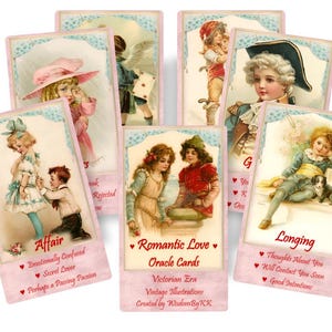 Baraja del Oráculo del Amor Victoriano: Cartas de adivinación hechas a mano