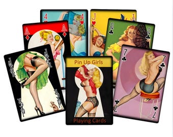 Baraja de cartas Pin Up Girls. Cartas de póker y bridge de Peter Driben.