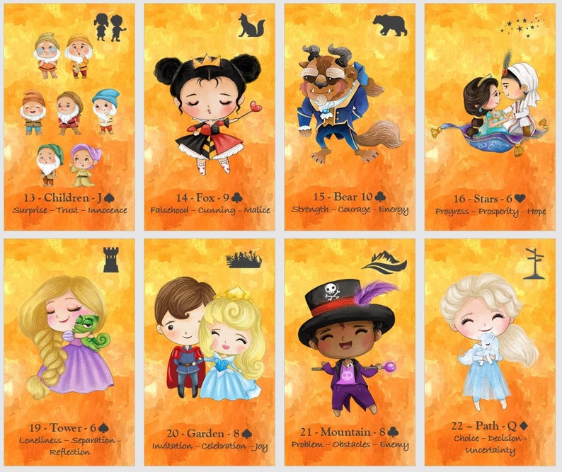 Fairy Tales Lenormand Oracle Deck. Princess and Prince Cards - Etsy