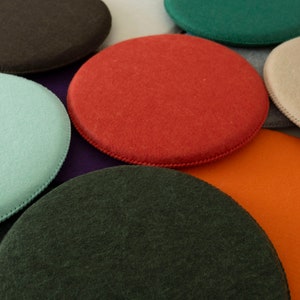 Handmade Custom size  felt padded chair bench cushion pad round seat pad