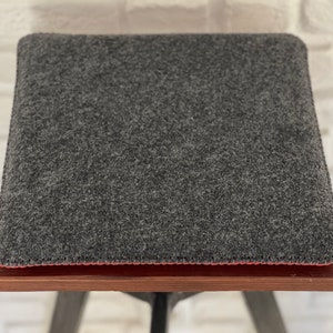 Handmade Custom size felt padded chair bench cushion pad Square seat pad Round Corner Double Color image 6