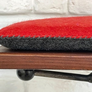 Handmade Custom size felt padded chair bench cushion pad Square seat pad Round Corner Double Color image 7
