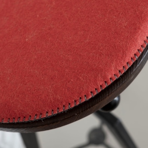 Handmade Custom size felt padded chair bench round cushion pad seat pad double color image 3