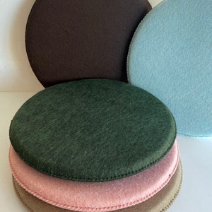 Handmade Custom size felt padded chair bench cushion pad round seat pad image 4