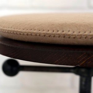 Handmade Custom size felt padded chair bench cushion pad round seat pad image 6