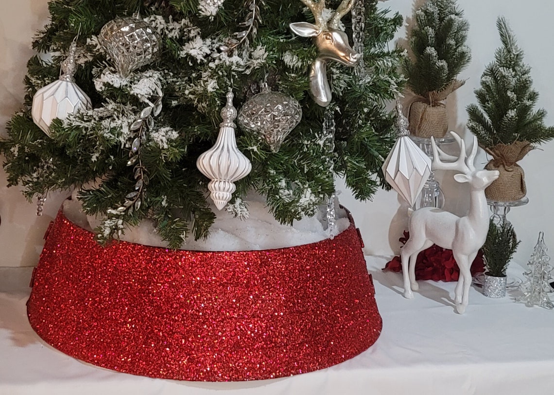 40 Glitter Metal Christmas Tree Collar Etsy