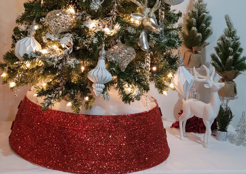 40 Glitter Metal Christmas Tree Collar Etsy