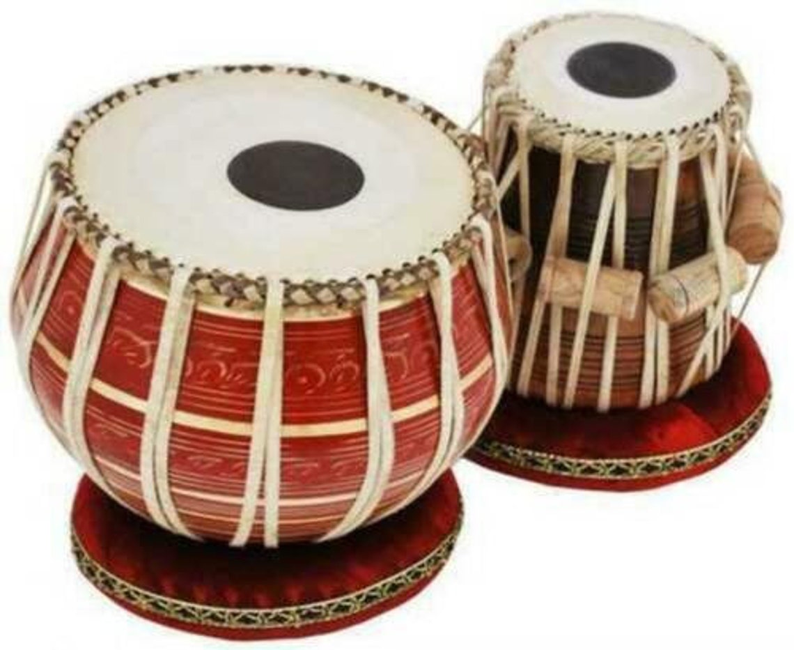 Tabla Drum Set Buy Red Brass Bayan Finest Dayan with Etsy