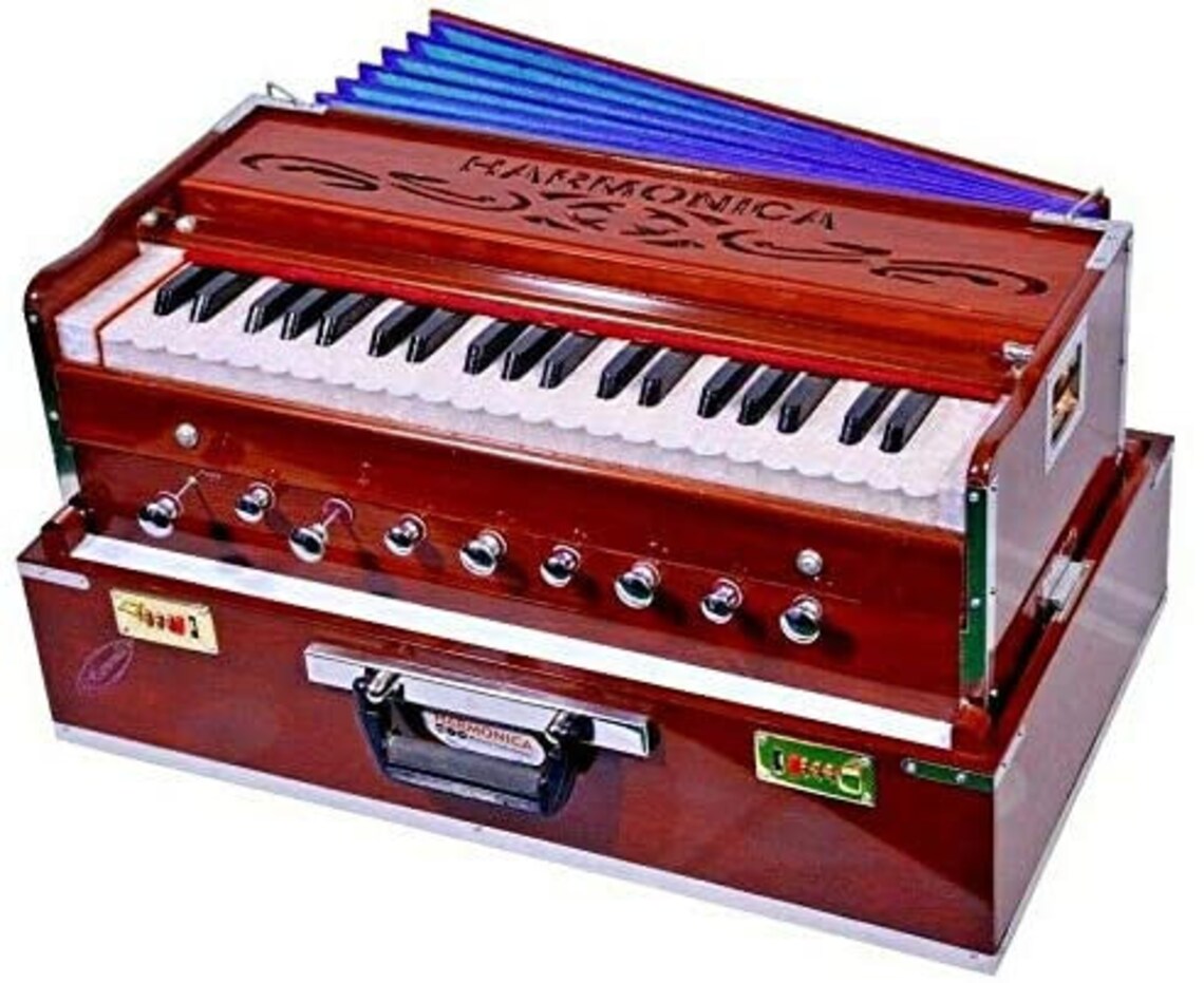Harmonium Naad Handmade Portable 3.5 Octave 9 Stopper Laying Etsy