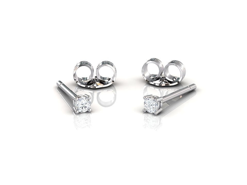 2.27ct Diamond Dangle Earrings with Push Back Lock in 14K Rose