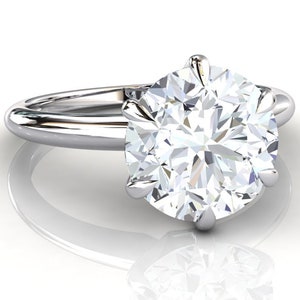 Moissanite Engagement Ring | Platinum Ring | Certified Moissanite Ring | Anniversary Ring | Moissanite Engagement Ring | Promise Ring