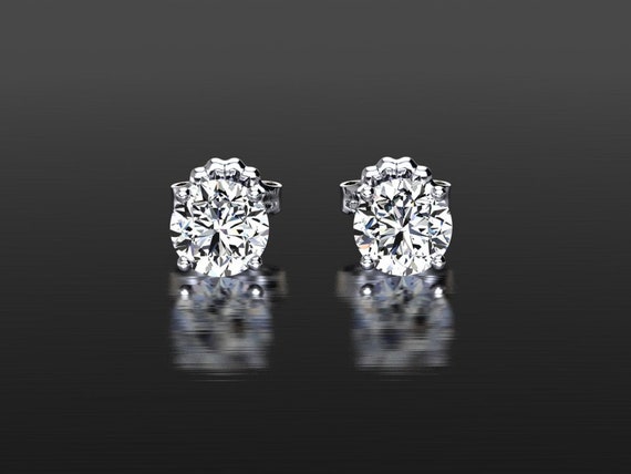 Platinum moissanite sale earrings