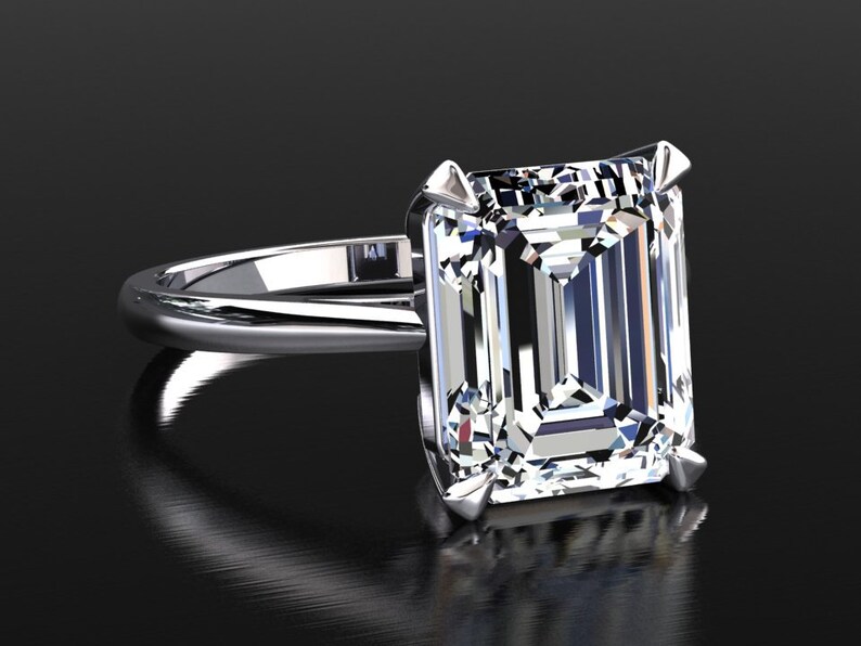 Moissanite Ring Platinum Engagement Ring 3 Carat Ring - Etsy