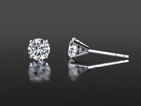Platinum cheap moissanite earrings
