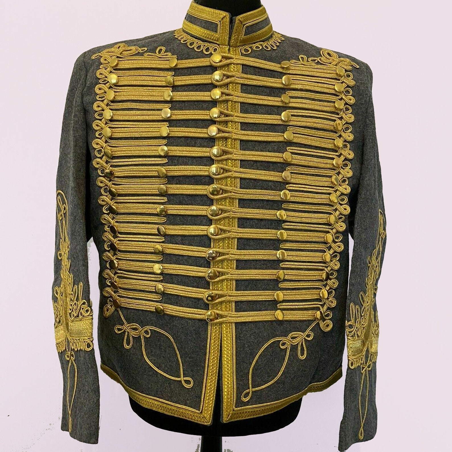 Mens Napoleonic Hussar Uniform Military Style Tunic Pelisse Etsy