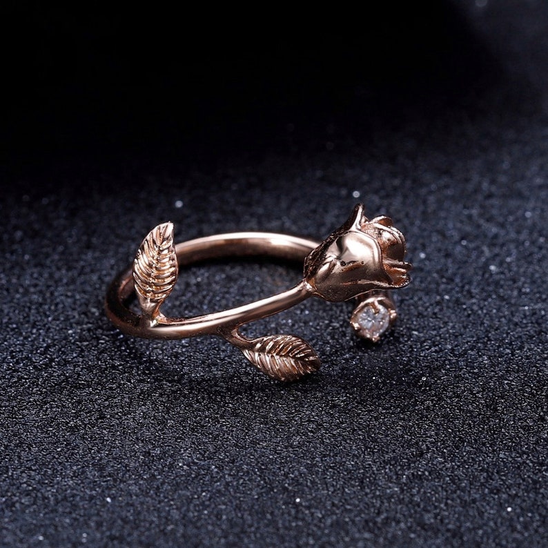 Rose Flower Ring Rose Ring Bridesmaid Gift Beauty and Etsy