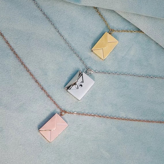 Engraved Message Envelope Swallow Necklace By Studio Hop |  notonthehighstreet.com