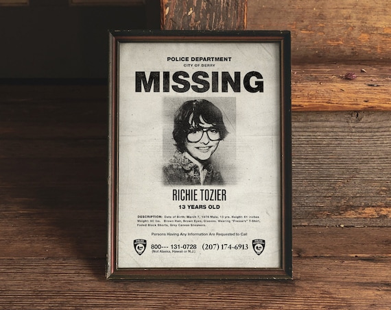 IT Missing Poster pack of 3 Richie Tozier IT Movie | Etsy