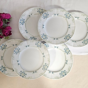 Antique 22cm flat plates X6 in ironstone model &quot;Para&quot; from the French manufacturer of Sarreguemines