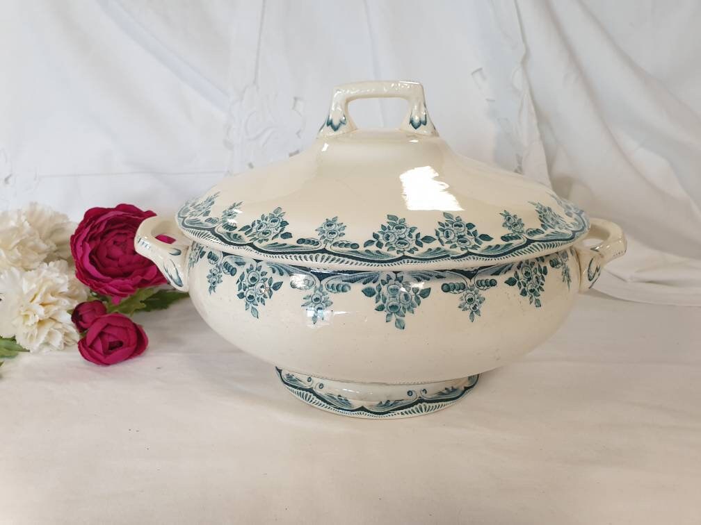 Soupière Ancienne Légumier Terre de Fer Manufacture Française