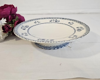 Antique ironstone footed plate, "Astre" model, from the Boch Frères factory