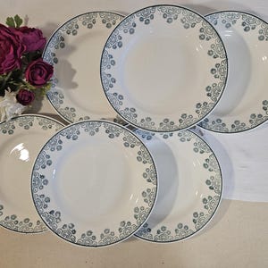 Antique flat plates X6 in iron earth model &quot;8438&quot; from the French manufacturer of Digoin