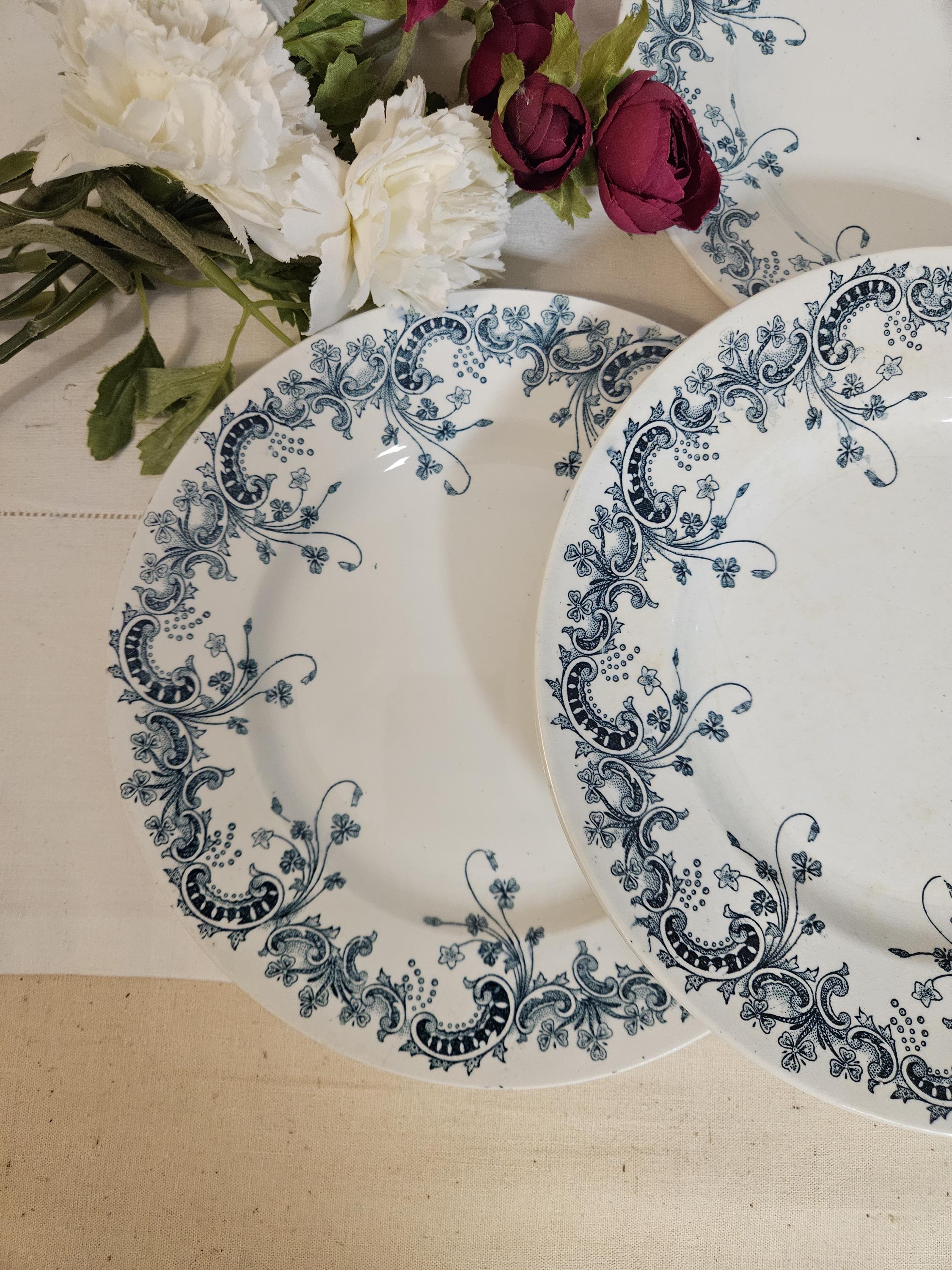 Saint Amand 大皿 BYZANTIN Antique Flat Plates X6 Ironstone Model 