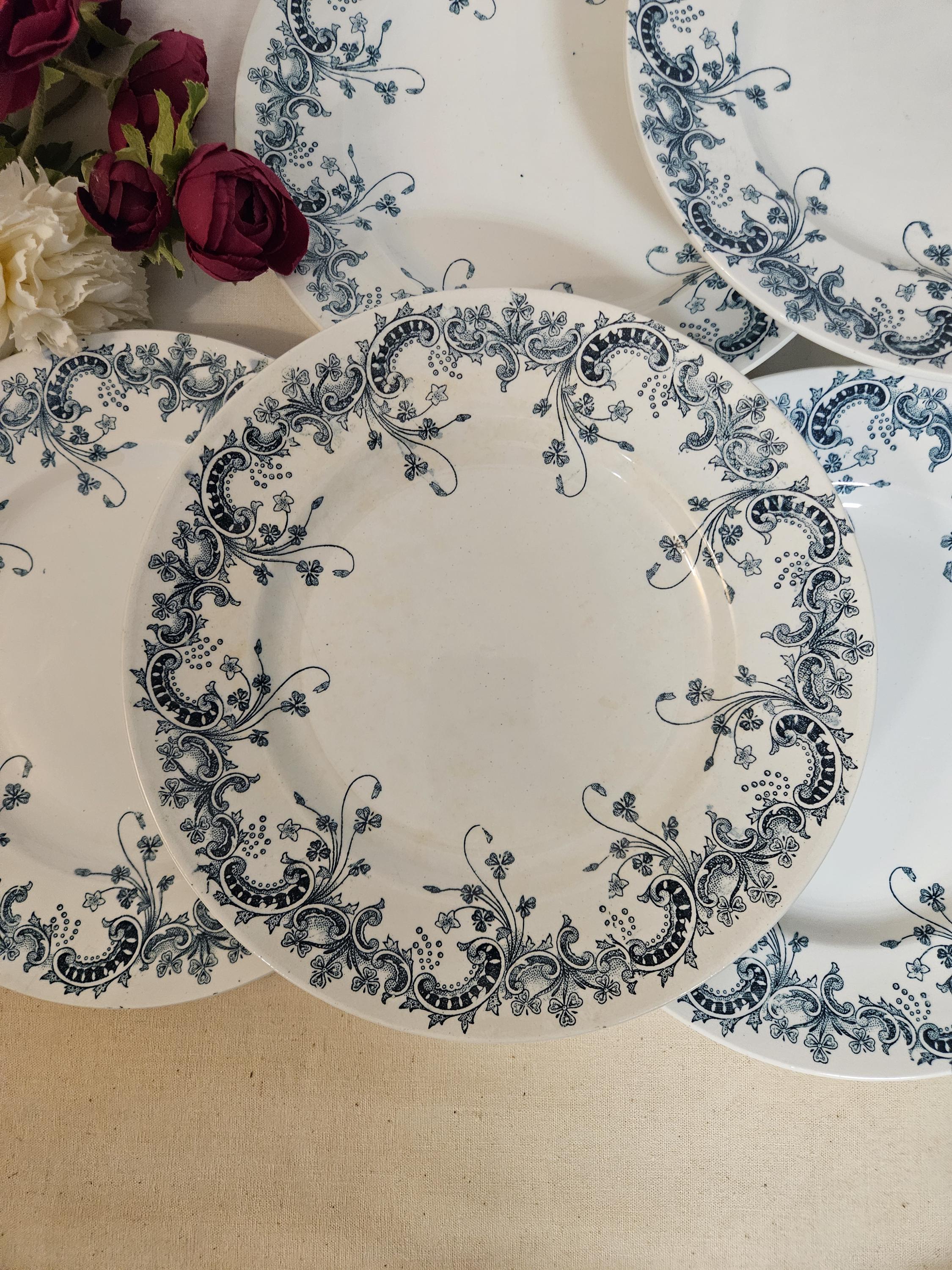Saint Amand 大皿 BYZANTIN Antique Flat Plates X6 Ironstone Model 