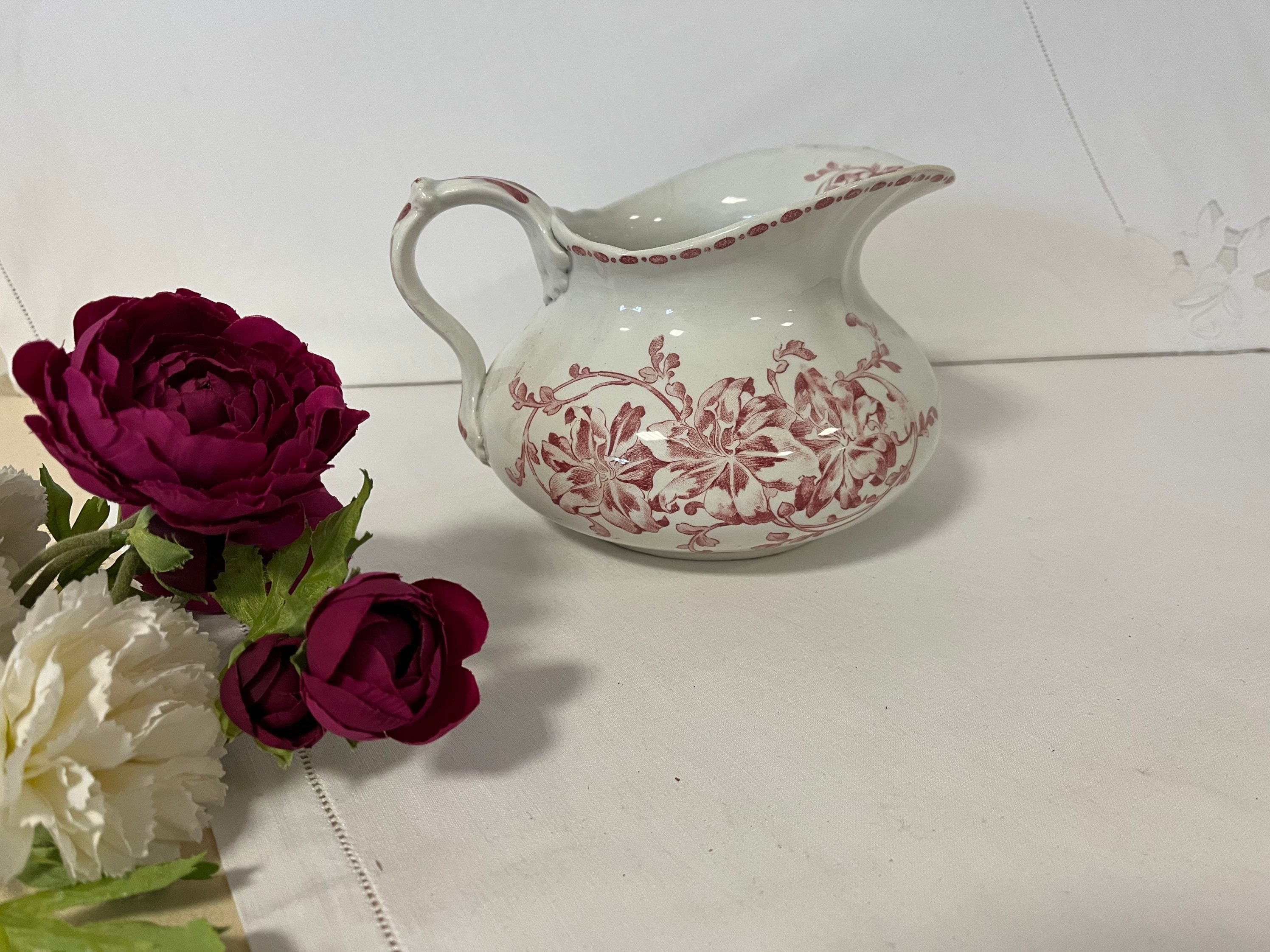 Pichet Verseuse Ancienne en Terre de Fer Modèle Azalée La Manufacture Française Creil et Montereau