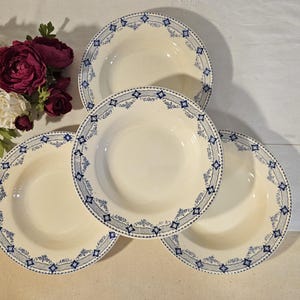 Old X4 deep plates in iron earth, &quot;Lavoisier&quot; model from the French manufacturer Boulenger
