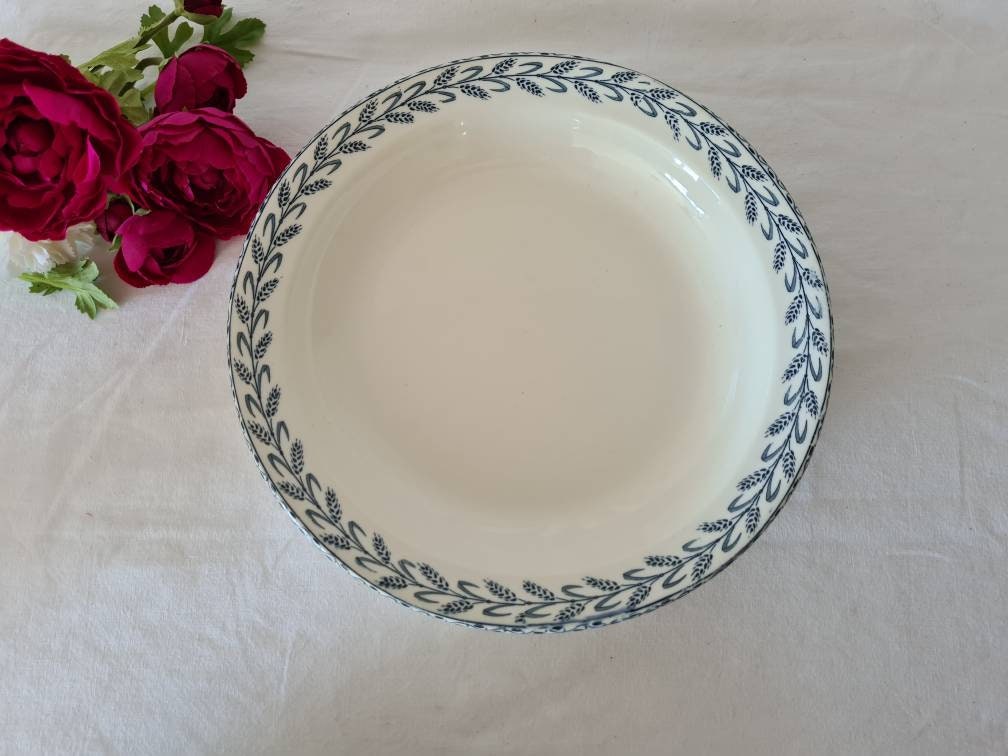 Plat de Service Rond Creux Ancien en Terre Fer Modèle Les Épis La Manufacture Française Salins