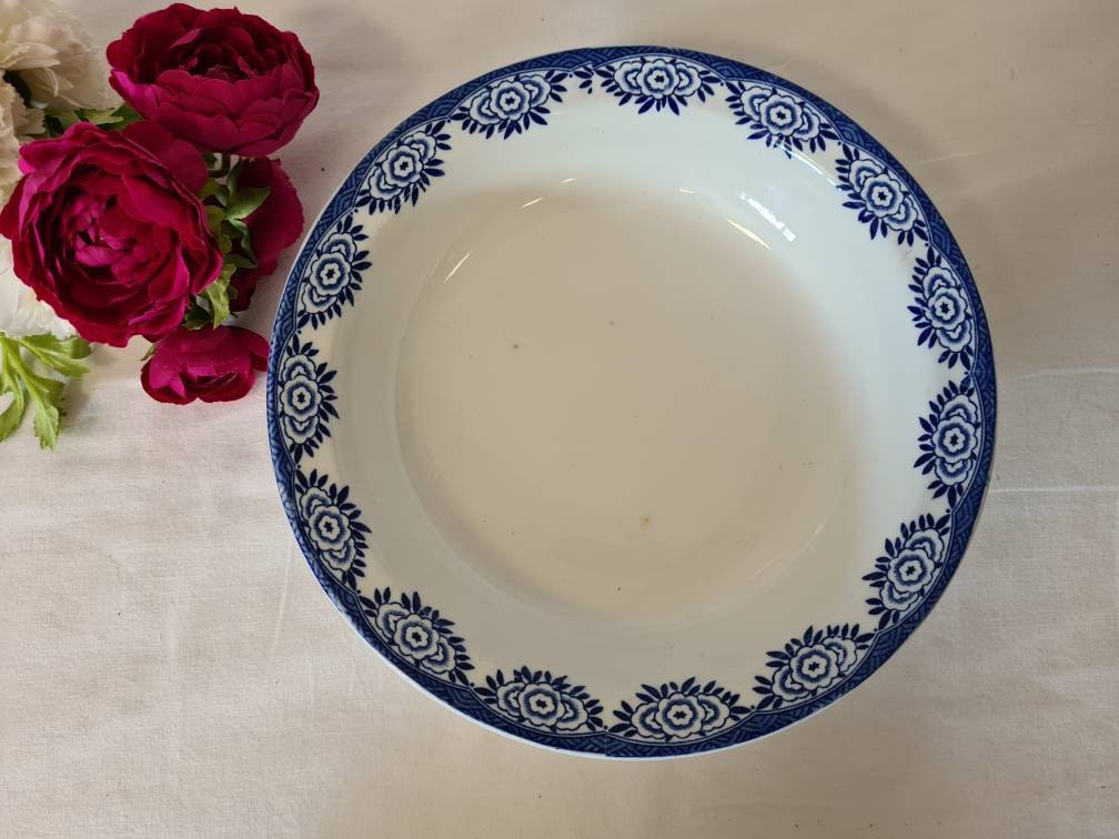 Plat de Service Rond Creux Ancien Terre Fer Modèle Capri La Manufacture Française Sarreguemines