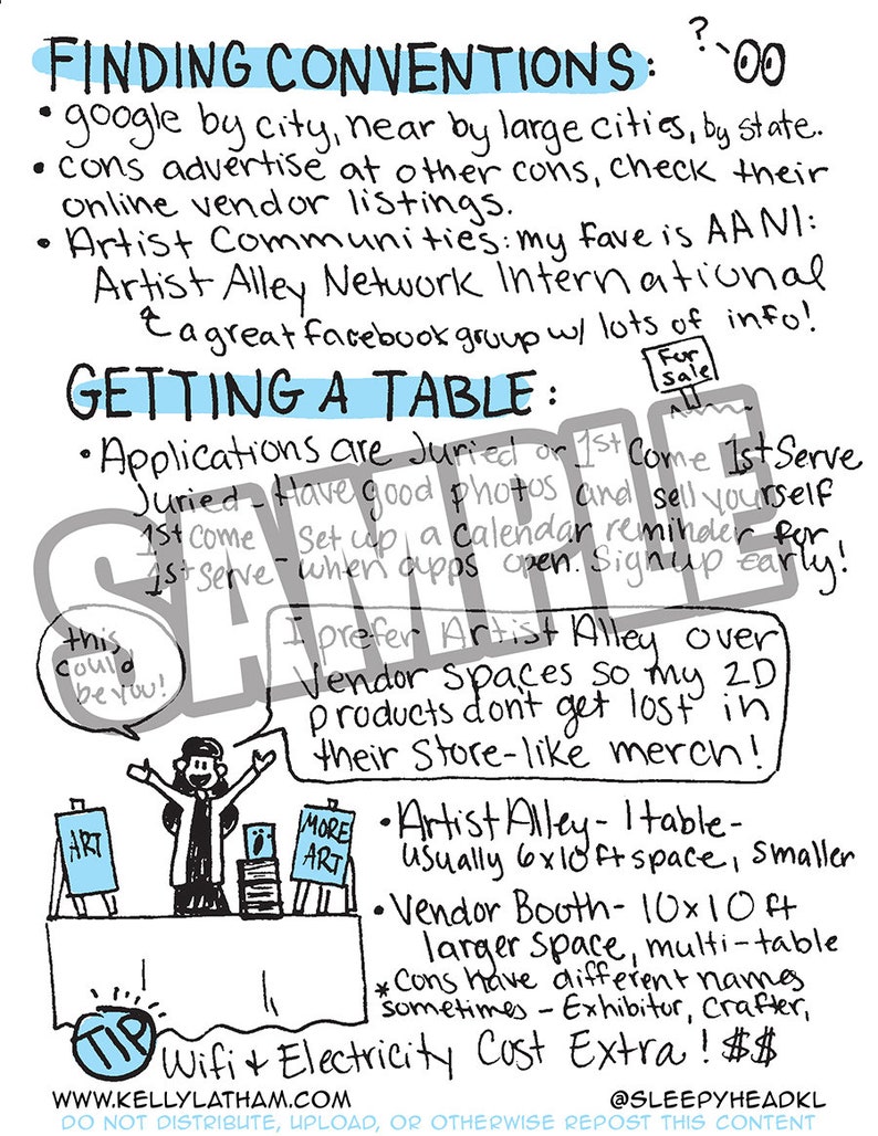 Digital Download Artist Alley Beginner's Guide Zine DIY Self Help Comic Con Starter Kit Artist Inspiration How To Sell Art image 2