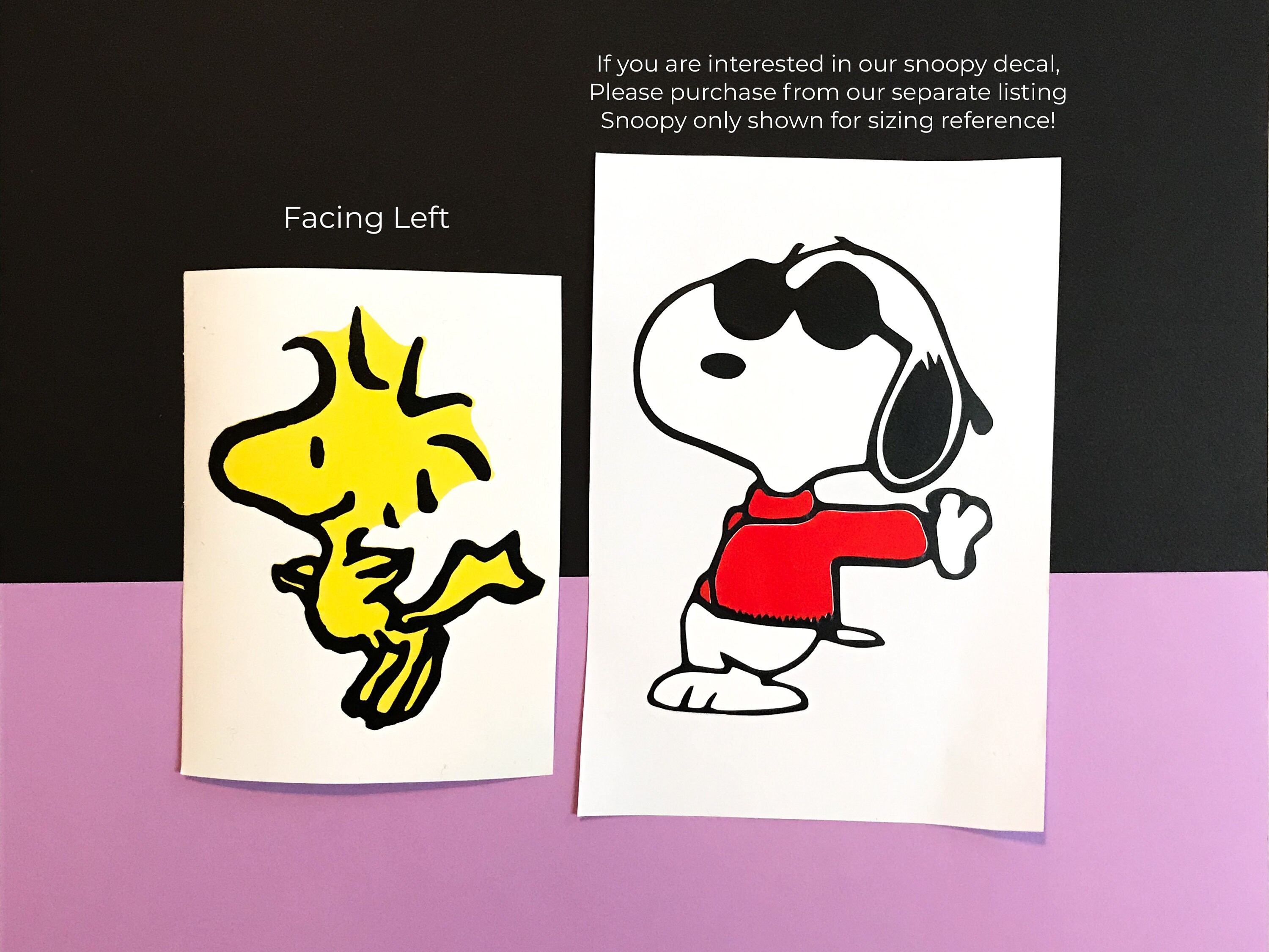 Snoopy und Woodstock Herzschlag Linie Aufkleber – Lekofol