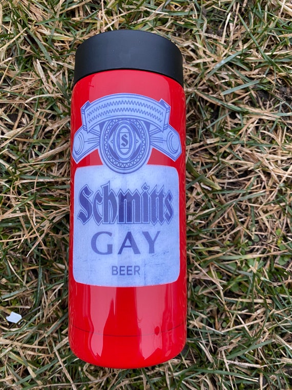 Red Koozie SNL Schmitts Gay Beer Commercial Humor | Etsy