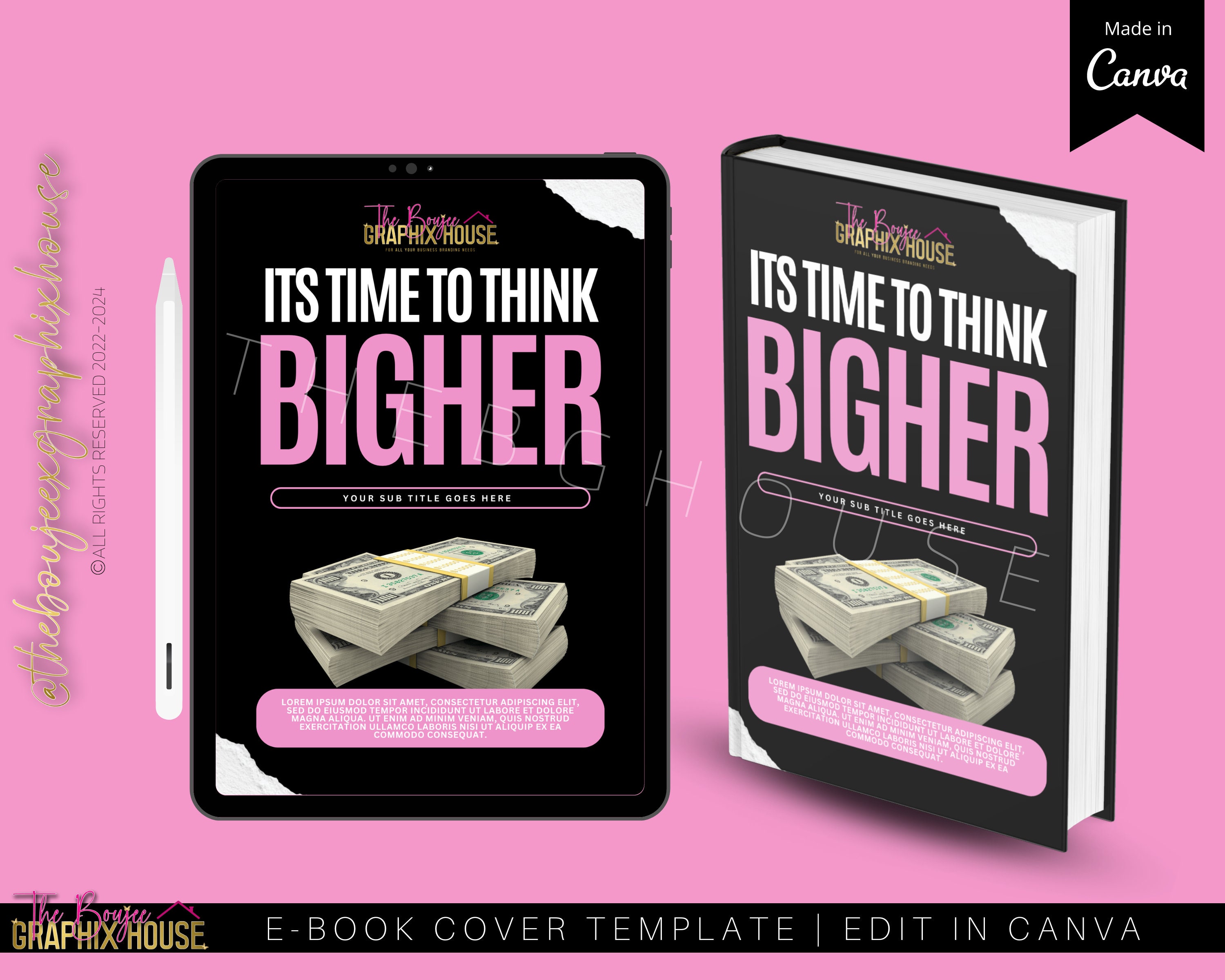 Ebook Cover Template Planner Cover Ebook Cover Template Etsy