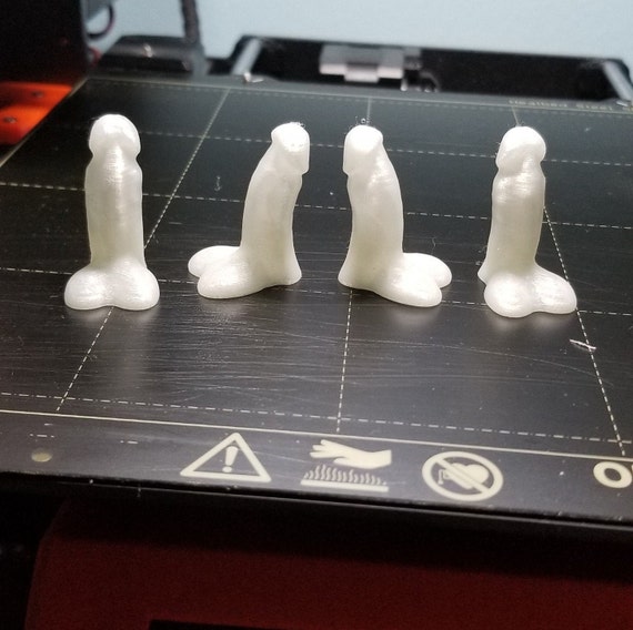 Novelty Joke Penis Dick Valve Stem Cap Covers Set of 4 3D Printed Prank/Gag  Gift
