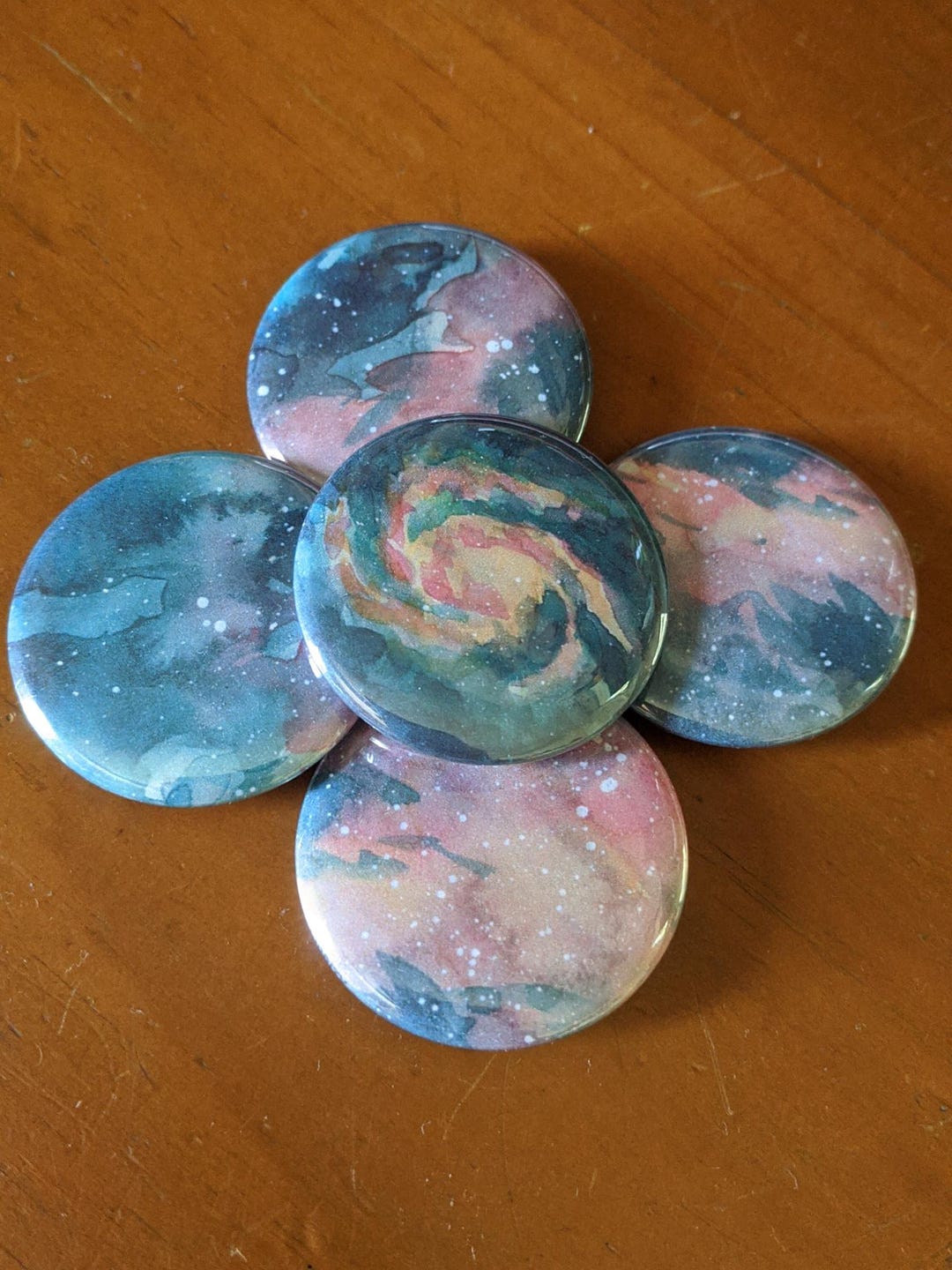Watercolour Nebulae [buttons] - Etsy