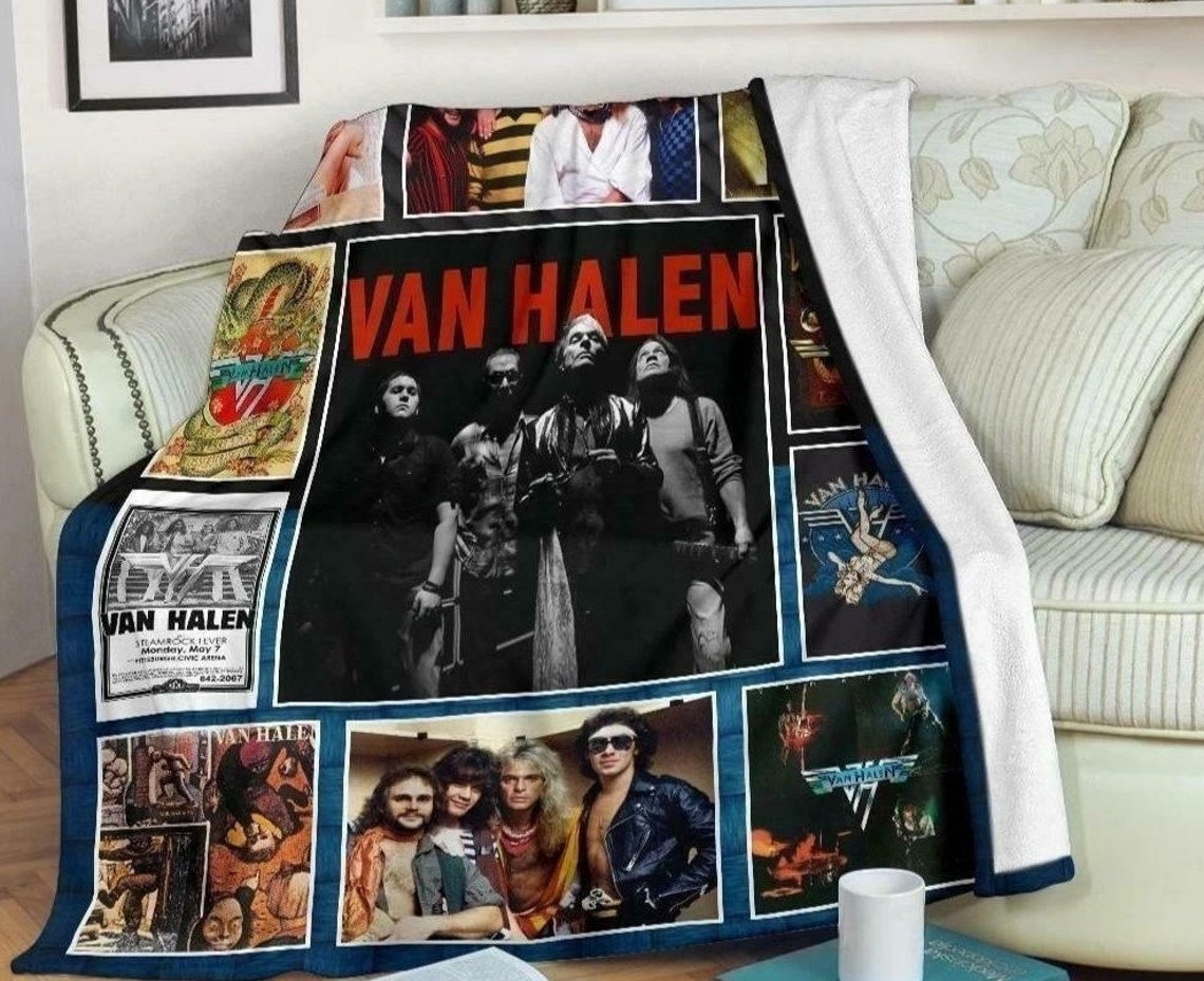 Van Halen Blanket Rock Fan Eddie Van Halen Blanket Legend Etsy