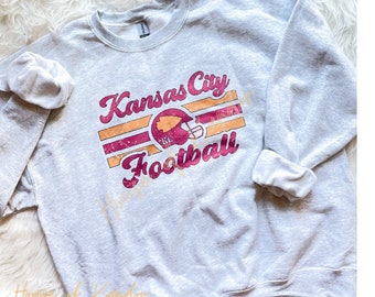 KC Retro Crewneck // Football Shirt // Football Mom // Chiefs Shirt // Chiefs Sweatshirt // Kansas City