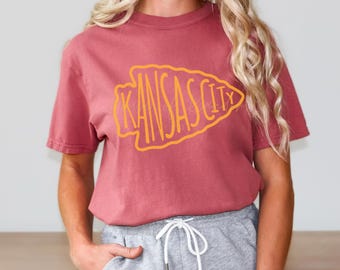 KC Arrowhead Tee // Football Shirt // Football Mom // Chiefs Shirt // Chiefs Sweatshirt // Kansas City