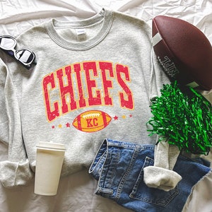 KC Chiefs Retro Crewneck // kc chiefs apparel, Chiefs Shirt, Chiefs Sweatshirt, afc West, Kansas city sweatshirt, Travis kelce, Mahomes