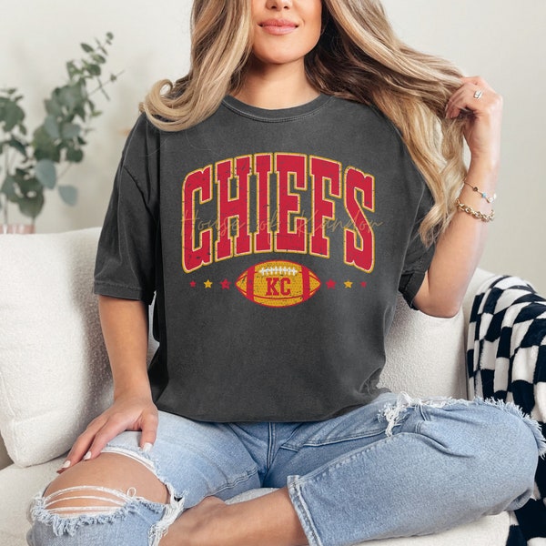 KC Chiefs Retro UNISEX Tee, Pepper // Football Shirt // Football Mom // Chiefs Shirt // Chiefs apparel // Kansas City, Travis Kelce, Mahomes