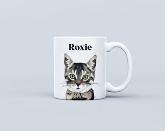 Mug - Personalized portrait of your cat - Hand-drawn illustration of your pet - Unique and original gift for dog