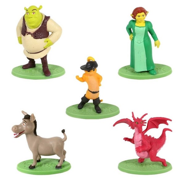 Shrek Cake Toppers - Shrek Cupcake Toppers - Shrek the 3rd Cupcake Toppers - Cake Decorations - set of 5
