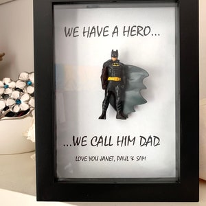 Personalized superhero gift, Personalized gift for him, Personalized birthday gift, Personalized hero, Dad is my hero, fathers day- 7x5