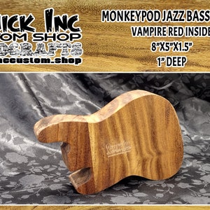 Jazz Bass Monkeypod Hardwood Dresser Valet by Panick Inc Custom Shop Woodcrafts
