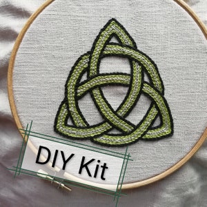 Celtic Knot Triquetra Embroidery Art (DIY Kit)