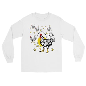 Chicken Long Sleeve Shirt: Novelty Graphic Tee